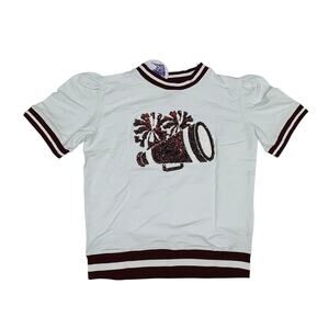 NWT Azarhia YM (8/9) Megaphone Cheerleader Top in Maroon